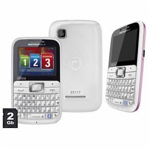 Motorola MOTOKEY 3 - CHIP Rosa com Câmera 2MP, QWERTY, MP3,